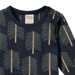 STRETCH JERSEY L/S BODYSUIT | Bramblewood Print-Extra Img - 4