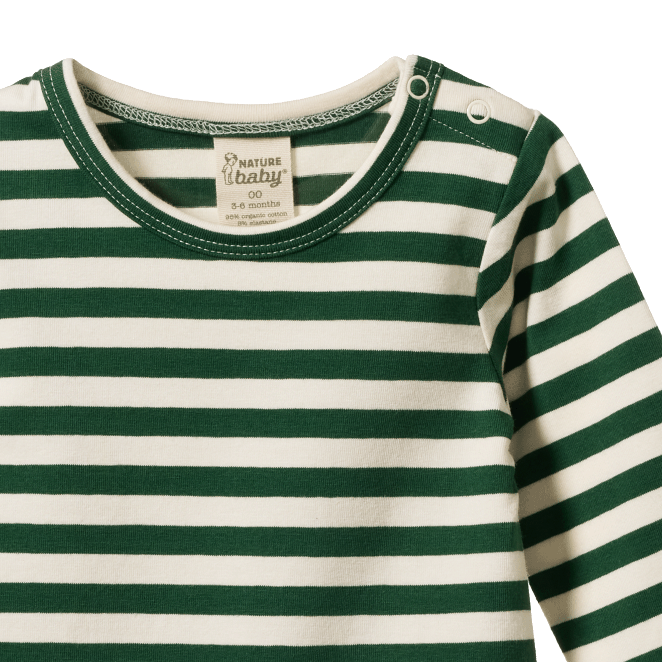 STRETCH JERSEY L/S BODYSUIT | Eden Sea Stripe-Extra Img - 1