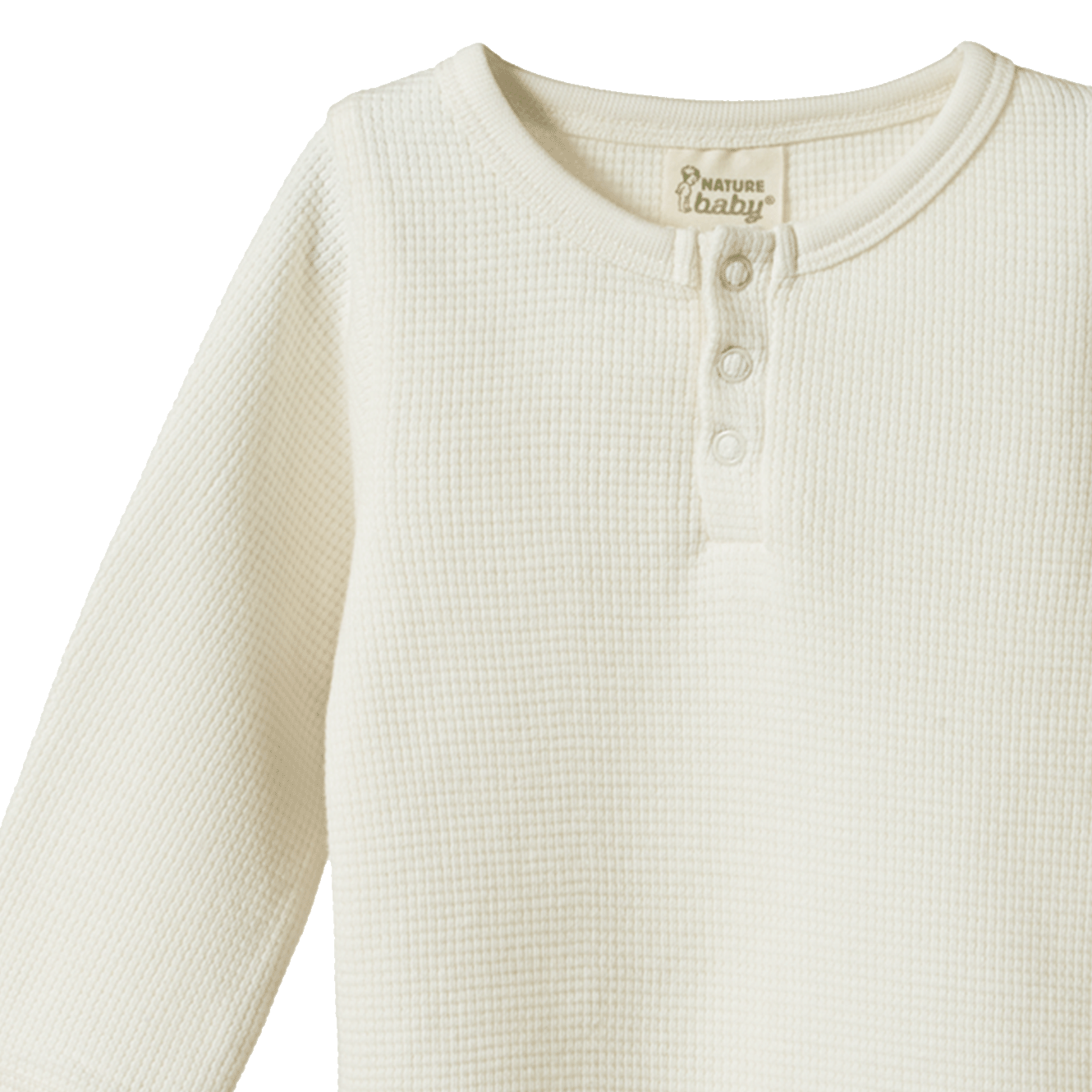 HENLEY L/S BODYSUIT WAFFLE | Natural-Web-hover