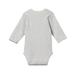 L/S KIMONO BODYSUIT | Grey Marl Stripe-Web-hover