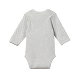 L/S KIMONO BODYSUIT | Grey Marl Stripe-Web-hover