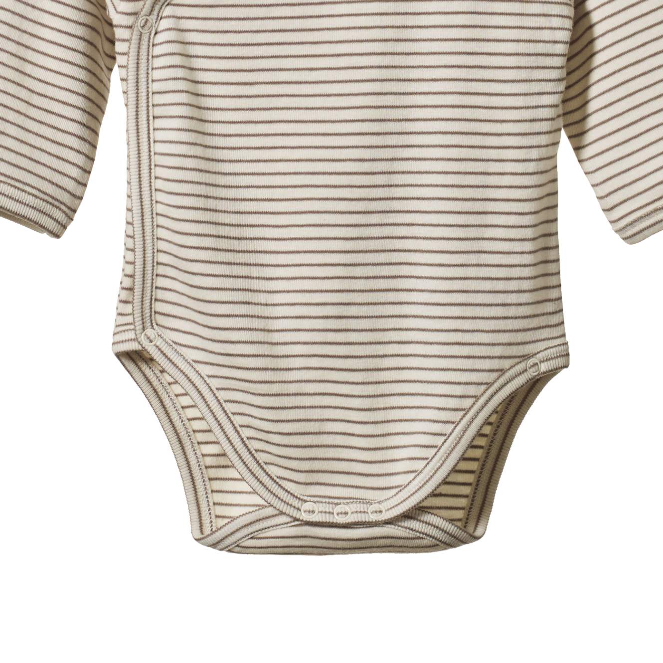 L/S KIMONO BODYSUIT | Mushroom Pinstripe-Extra Img - 1
