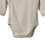 L/S KIMONO BODYSUIT | Mushroom Pinstripe-Extra Img - 1