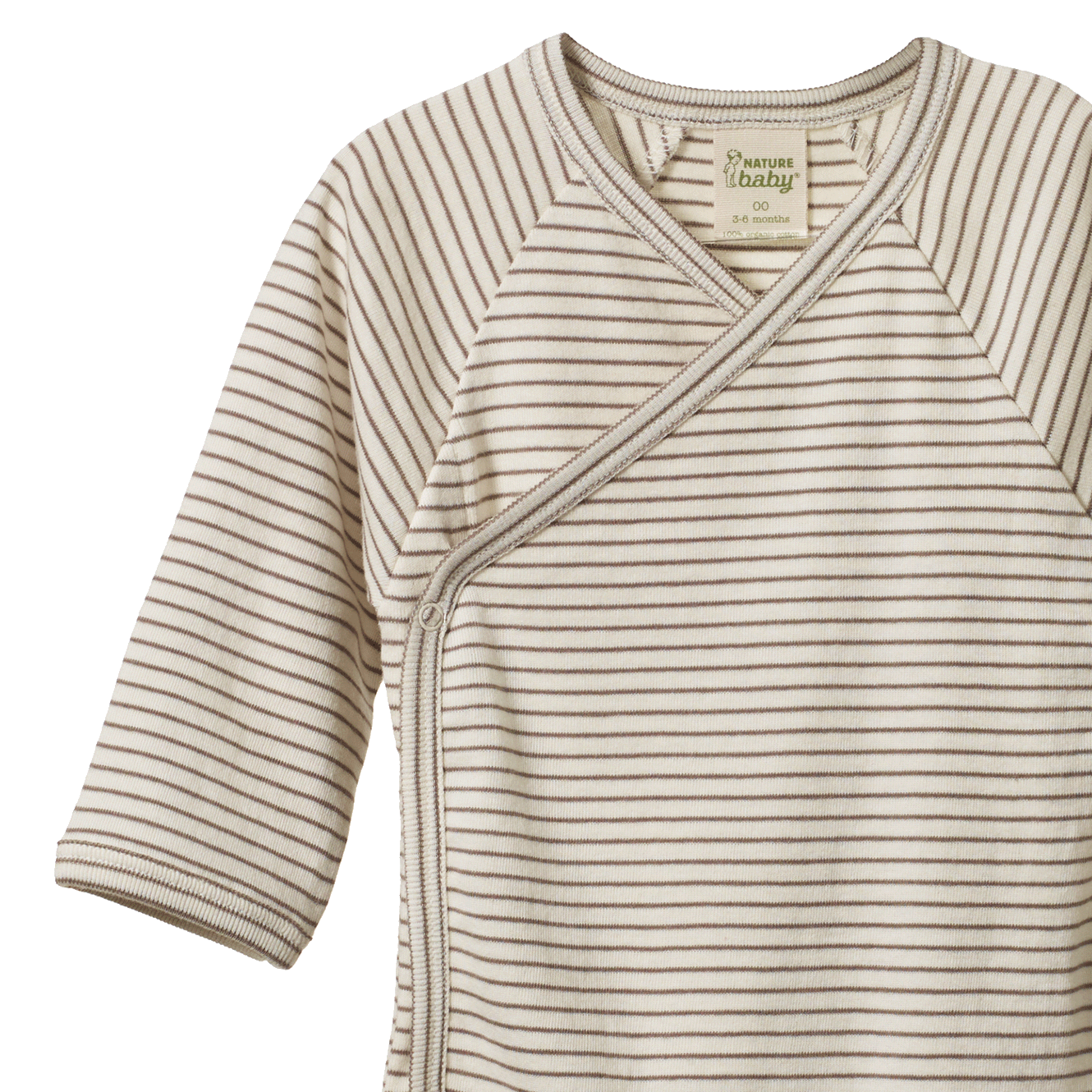 L/S KIMONO BODYSUIT | Mushroom Pinstripe-Web-hover