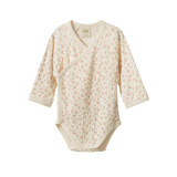 L/S KIMONO BODYSUIT POINTELLE | Dandelion Print-Web-front