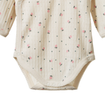 L/S KIMONO BODYSUIT POINTELLE | Posey Blossom Print-Extra Img - 3