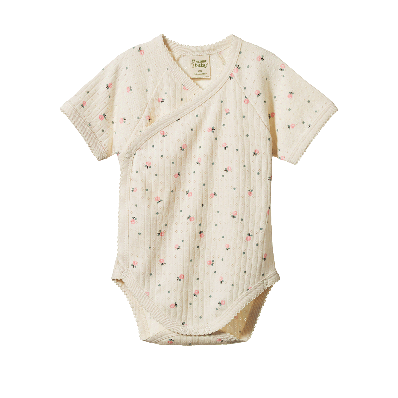 S/S KIMONO BODYSUIT POINTELLE | Posey Blossom Print-Web-front