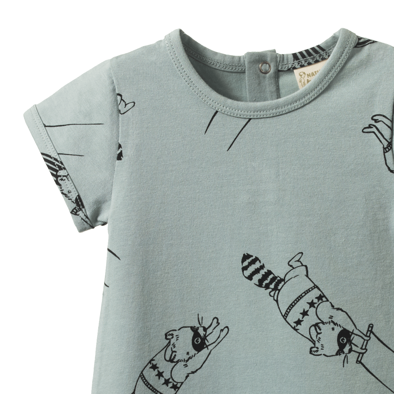 S/S QUINCY ROMPER | Raccoon Rhapsody Print-Web-hover