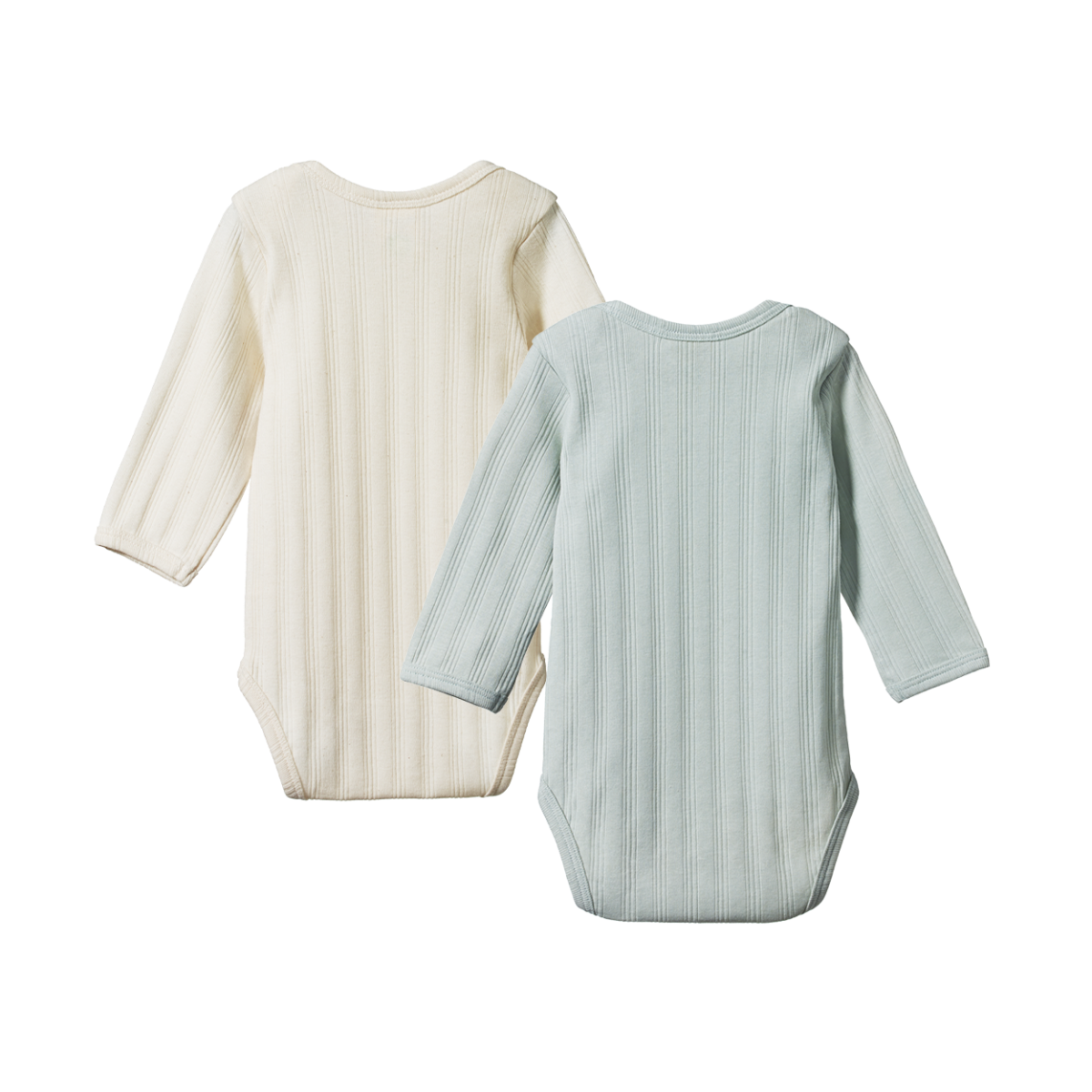 L/S BODYSUIT DERBY 2 PACK | Natural/Sea-Web-hover
