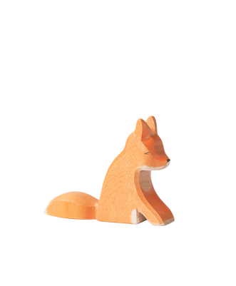 Wooden Sitting Fox
